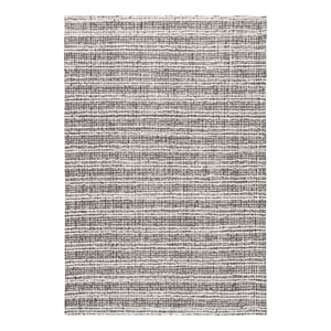 Safavieh Metro 4'-0&quot x 6'-0&quot Wool and Cotton Hand Tufted Rug in Black / Ivory