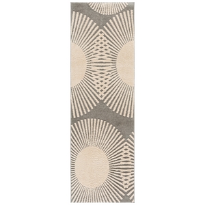 Safavieh Versailles 2'-6&quot x 8'-0&quot Polyester Power Loomed Rug in Gray / Beige