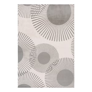 Safavieh Versailles 4'-0&quot x 6'-0&quot Polyester Power Loomed Rug in Gray / Beige