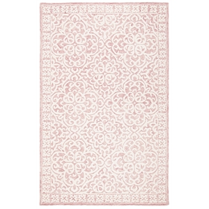 Safavieh Metro 9'-0&quot x 12'-0&quot Wool and Cotton Hand Tufted Rug in Pink / Ivory