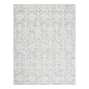 Safavieh Metro 10'-0&quot x 14'-0&quot Wool and Cotton Hand Tufted Rug in DarkGray/Ivory
