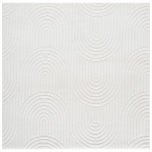 Safavieh Versailles 6'-0&quot x 6'-0&quot Polyester Power Loomed Rug in Ivory