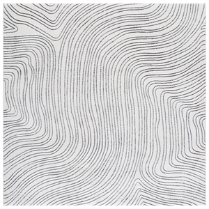 Safavieh Versailles 6'-0&quot x 6'-0&quot Polyester Power Loomed Rug in Ivory / Gray