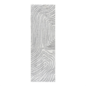 Safavieh Versailles 2'-6&quot x 8'-0&quot Polyester Power Loomed Rug in Ivory / Black