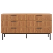 Safavieh Axelle 6 Drawer Wood Dresser in Oak / Black