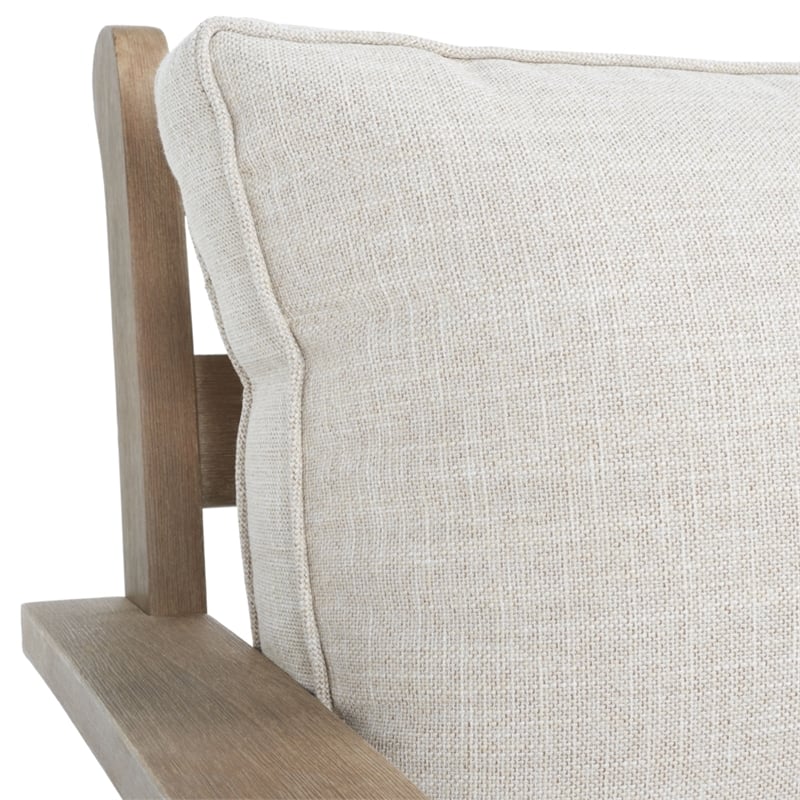 Safavieh Rosabecca Wood Patio Sectional Sofa in Natural / Beige