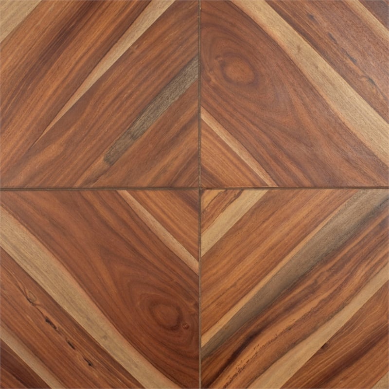 Safavieh Macibryn Wood Herringbone Bed in Natural