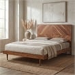 Safavieh Macibryn Wood Herringbone Bed in Natural