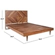 Safavieh Macibryn Wood Herringbone Bed in Natural