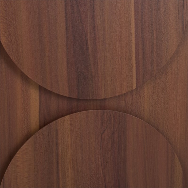 Safavieh Arsenio 4 Door 2 Shelf Wood Sideboard in Walnut