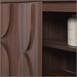 Safavieh Arsenio 4 Door 2 Shelf Wood Sideboard in Walnut