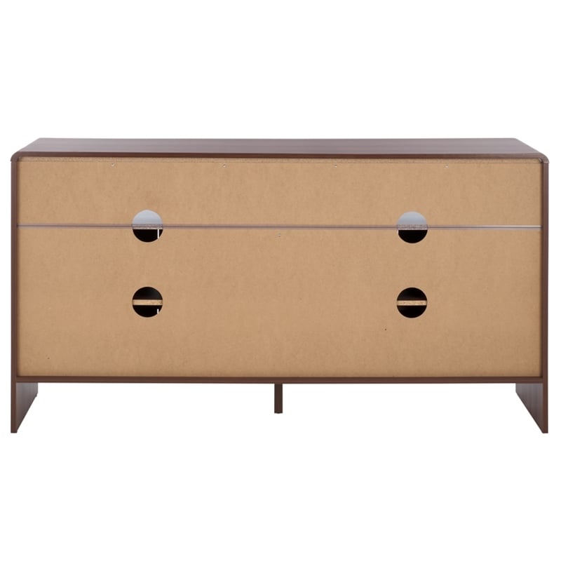 Safavieh Arsenio 4 Door 2 Shelf Wood Sideboard in Walnut