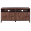 Safavieh Arsenio 4 Door 2 Shelf Wood Sideboard in Walnut