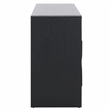 Safavieh Arsenio 4 Door 2 Shelf Wood Sideboard in Black