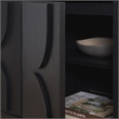 Safavieh Arsenio 4 Door 2 Shelf Wood Sideboard in Black