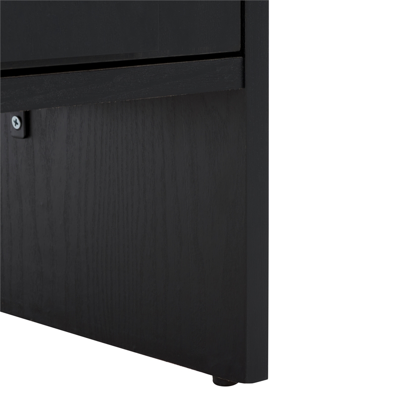 Safavieh Arsenio 4 Door 2 Shelf Wood Sideboard in Black