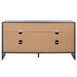 Safavieh Arsenio 4 Door 2 Shelf Wood Sideboard in Black
