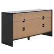 Safavieh Arsenio 4 Door 2 Shelf Wood Sideboard in Black
