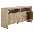 Safavieh Arsenio 4 Door 2 Shelf Wood Sideboard in Cream
