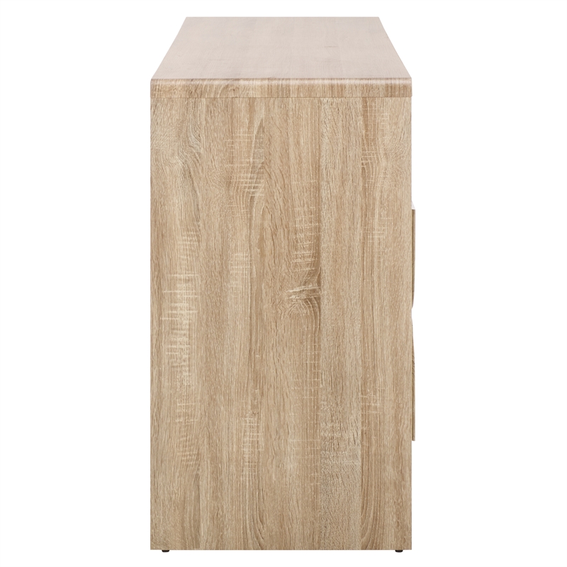 Safavieh Arsenio 4 Door 2 Shelf Wood Sideboard in Cream