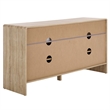 Safavieh Arsenio 4 Door 2 Shelf Wood Sideboard in Cream