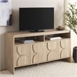 Safavieh Arsenio 4 Door 2 Shelf Wood Sideboard in Cream