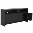 Safavieh Narine 4 Door 2 Shelf Wood Sideboard/Media Stand in Black