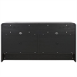 Safavieh Narine 4 Door 2 Shelf Wood Sideboard/Media Stand in Black