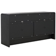 Safavieh Narine 4 Door 2 Shelf Wood Sideboard/Media Stand in Black