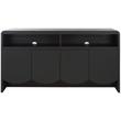 Safavieh Narine 4 Door 2 Shelf Wood Sideboard/Media Stand in Black