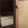 Safavieh Piran 2 Door 3 Drawer Wood Sideboard/Media in Walnut / Gold