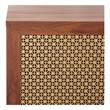 Safavieh Piran 2 Door 3 Drawer Wood Sideboard/Media in Walnut / Gold