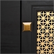 Safavieh Piran2 Door 3 Drawer Wood Sideboard/Media in Black / Gold