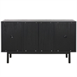 Safavieh Piran2 Door 3 Drawer Wood Sideboard/Media in Black / Gold
