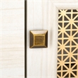 Safavieh Piran 2 Door 3 Drawer Wood Sideboard/Media in White / Gold
