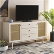 Safavieh Piran 2 Door 3 Drawer Wood Sideboard/Media in White / Gold
