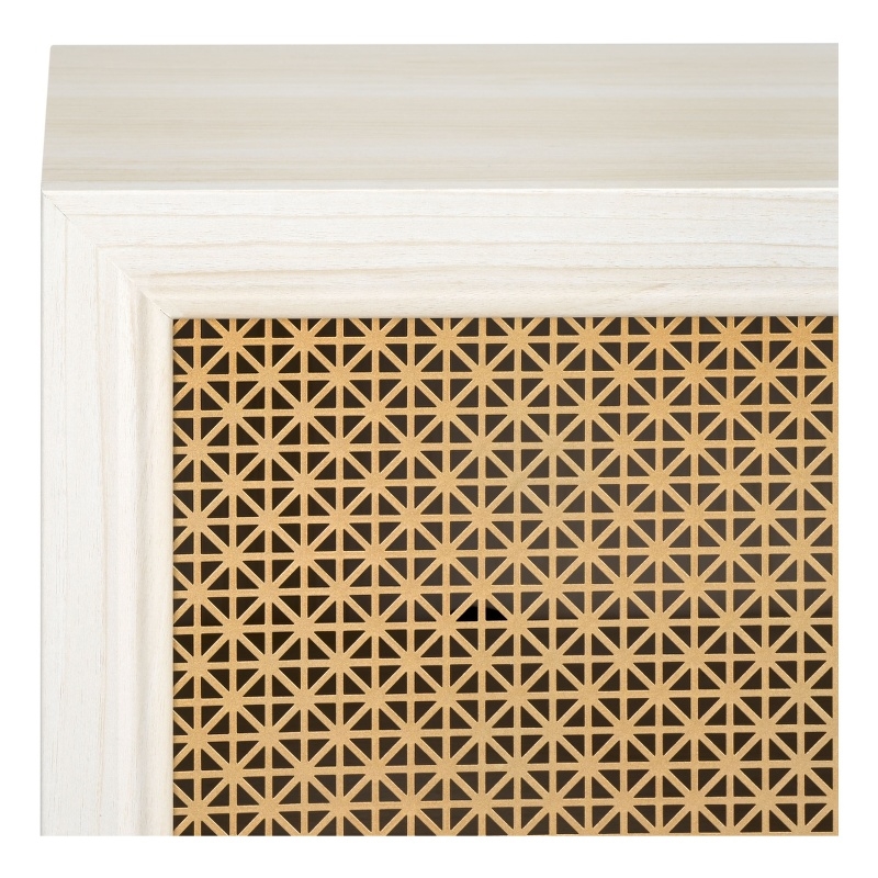 Safavieh Piran 2 Door 3 Drawer Wood Sideboard/Media in White / Gold