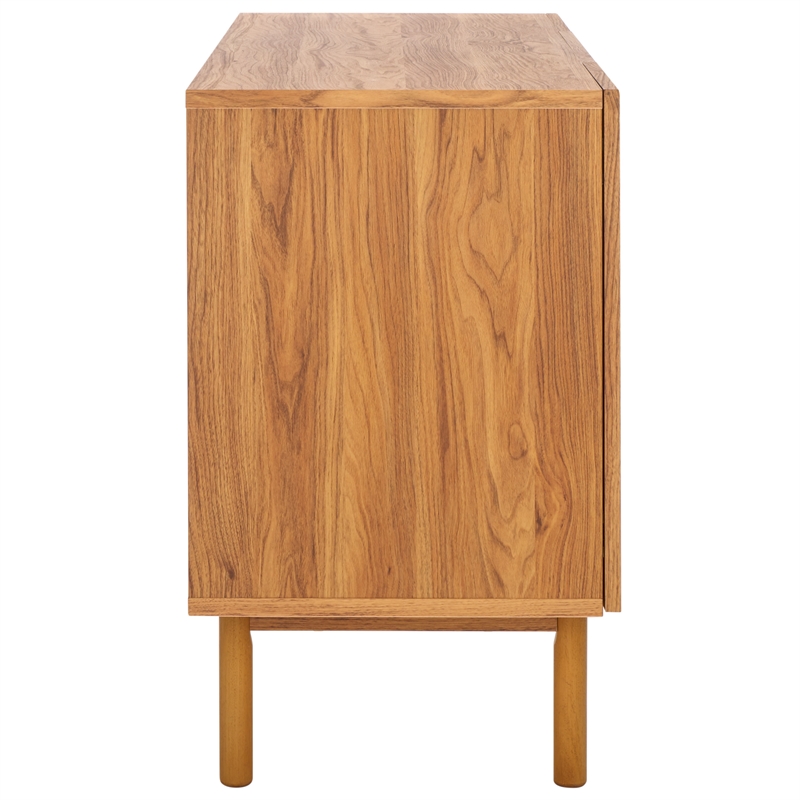 Safavieh Piran 2 Door 3 Drawer Wood Sideboard/Media in Oak / Gold