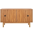 Safavieh Piran 2 Door 3 Drawer Wood Sideboard/Media in Oak / Gold