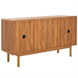 Safavieh Piran 2 Door 3 Drawer Wood Sideboard/Media in Oak / Gold