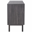 Safavieh Piran 2 Door 3 Drawer Wood Sideboard/Media in Black / Gold