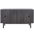 Safavieh Piran 2 Door 3 Drawer Wood Sideboard/Media in Black / Gold