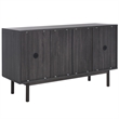 Safavieh Piran 2 Door 3 Drawer Wood Sideboard/Media in Black / Gold