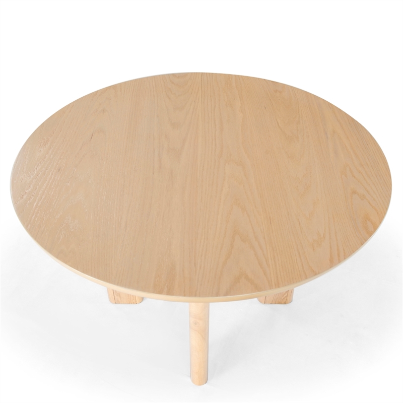 Safavieh Olivetta Round Wood Dining Table in Oak