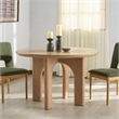 Safavieh Olivetta Round Wood Dining Table in Oak