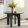 Safavieh Olivetta Round Wood Dining Table in Black