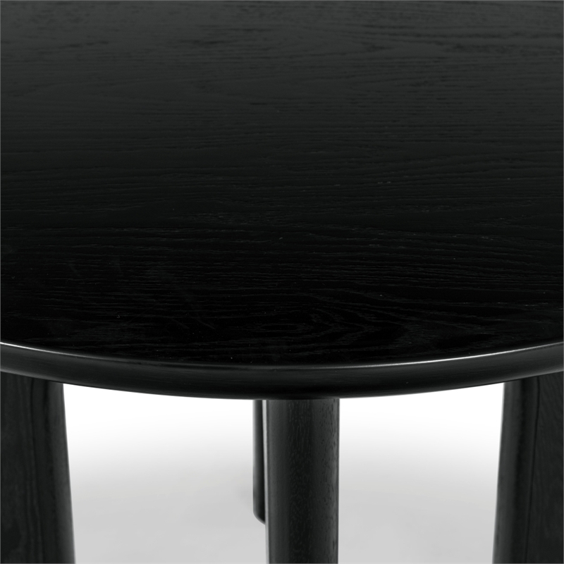 Safavieh Olivetta Round Wood Dining Table in Black