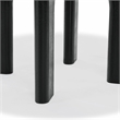 Safavieh Olivetta Round Wood Dining Table in Black