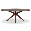 Safavieh Hawkins Wood Oval Dining Table in Walnut