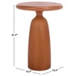 Safavieh Oskar Round Concrete and Iron Accent Table in Brown